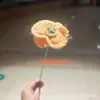Produto Acabado Transfronteiriço: Buquê de Flores de Lã Tricotadas à Mão de Papoula, Flores Artificiais para Decoração de Casa, Presente de Feriado