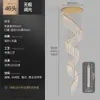 Moderno Simples Lustre de Cristal para Escada Casa Duplex Lustre Longo Oco Pé Direito Alto Rotativo Grande Lâmpadas de Sala de Estar