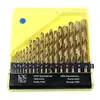 Juego de 13 Brocas Helicoidales de Acero de Alta Velocidad Recubiertas de Titanio, Juego Combinado de 19 Brocas Helicoidales Recubiertas de Titanio para Perforar Madera y Plástico