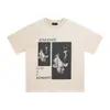 Erd Melancolia Rico Vintage Lavado Estampa Rachada Quadrinhos Waffle Unissex Manga Longa Camiseta Camada Base Tendência