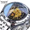 Reloj Mecánico para Hombre Jaragar Reloj de Moda para Hombre Casual Esqueleto para Hombre Retro Reloj Mecánico Totalmente Automático