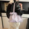 Bolso de Gran Capacidad para Mujer 2025 Nueva Moda Moderna Bolso de Hombro Textil Casual Combinable para Viaje