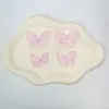 Mariposa de organza bordado a color tul tridimensional parche de tela diy accesorios de ropa hechos a mano accesorios flor