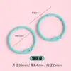 Accesorios de llavero de anillo de hierro de colores para colgantes de llavero hechos a mano con cuentas DIY, accesorios de anillo de metal semiacabados