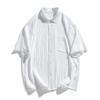 Cardigã Curto de Lapela de Gelo Estilo Japonês de Manga Curta Verão para Meninos Solto Combina com Tudo Camisa Fina Casal Camisa Casual Jaqueta