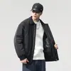 Chaqueta acolchada gruesa con cuello para otoño e invierno para hombre, nuevo modelo 2026 abrigo de algodón, chaqueta para hombre, abrigo de algodón casual de color liso