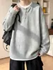 Moletom masculino de outono estilo americano, peso pesado, gola redonda, com design de padrão de losangos, uma peça de outer wear moderna para adolescentes, nova coleção 2026