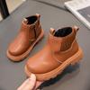 Botas para Niños Otoño e Invierno Forradas de Lana Engrosadas Cálidas Botas de Cuero para Niños y Bebés Botas Cortas Martin para Niñas Antideslizantes para Hombres