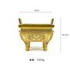 Venta al por mayor de fábrica latón dragón doble ding incensario dorado Sheng Ding Cai Ding antiguo de cuatro patas Ding decoración del hogar de la fortuna