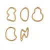 Acero Inoxidable Chapado en Oro de 18K, Accesorios Geométricos Huecos con Forma de Rayo para Pendientes, Collares y Colgantes Hechos a Mano