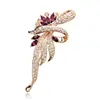 Nuevo Broche de Pedrería Morada de Lujo para Mujer, Accesorio de Moda Transfronterizo, Joyería de Pin, Directo de la Fábrica Fuente