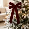 Colgante de lazo para árbol de Navidad transfronterizo Decoraciones navideñas Adornos colgantes para fiestas Lazo de cinta de terciopelo Decoración colgante