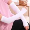 Mangas de Gelo Fresco de Verão Femininas Masculinas Seda de Gelo Mangas de Proteção Solar Braçadeira Luvas Anti-ultravioleta Mangas em Camadas Mangas de Braço