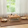 Mesa Quadrada Pequena de Tatami, Mesinha de Centro Pequena Estilo Japonês, Mesa para Varanda de Casa e Janela Saliente, Mesa Baixa Estilo Zen, Mesa Quadrada para Chá, Mesa Kang