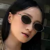 Nuevas Gafas de Sol Metálicas Estilo Hong Kong Ovaladas de Moda Retro Gafas de Sol para Hombres y Mujeres Protector Solar Gafas de Sol para Exteriores Gafas de Sol de Red Transfronteriza