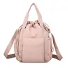 Mochila Multifuncional de Lona para Mulheres, de Mão, Tote, Bolsa de Ombro Único, Grande Capacidade, Para o Trabalho, Versátil, Simples, Bolsa Transversal, Mochila