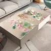 Mantel Impermeable y a Prueba de Aceite para Mesa de Centro, Sin Lavado, Salvamanteles para Mesa de Comedor de Sala de Estar, Lujo Ligero, Sensación de Alta Gama, Mantel de Vidrio Blando, Mantel para Mesa de Centro del Hogar