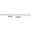 Cadena de Giro Lateral Calandrada Cadena de Acero Inoxidable Cadena para Joyería Cadena para DIY Cadena de Ajuste para Collar Cadena de Cola Colgante Exquisitos Accesorios de Cadena