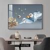 Pintura Decorativa de Sala de Estar de Luxo Leve e Atmosférica, Mesa de Jantar de Alto Nível, Pintura Suspensa para Sala de Jantar, Mural de Parede Moderno Minimalista para Restaurante