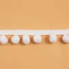 Ponto Branco Pequena Bola de Pelo Pom-Pom Renda Acessórios Feito à Mão Cortina Roupas Acessórios Têxteis para Casa Bola de Pelúcia de Nylon Renda