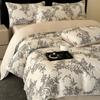 Conjunto de Quatro Peças Lyocell Tencel Tipo A Cama Fresca Lençóis Colcha Verão Roupa de Cama Colcha para Dormitório Conjunto de Três Peças 4