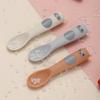 Mestre Mengmeng Desenho Alpaca Infantil Silicone Colher Macia Bebê Neonatal Alimentação com Água Colher Pequena Colher de Alimento Complementar Infantil