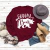 Tops de mujer de otoño e invierno de Amazon, suéter de manga larga con estampado de letras de abuela oso transfronterizo europeo y americano