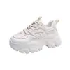 Zapatillas de plataforma de calle con cordones toscos para mujer, malla transpirable, nuevas de Primavera y Otoño 2023, negras, versátiles, casuales, moda ins