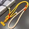 Cordón para teléfono móvil de mujer, cruzado, cuerda larga trenzada, empalmado y tejido, adecuado para viajes al aire libre, senderismo y compras