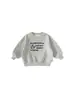 Sudadera Casual Infantil Bangxuan Estilo Coreano Gris Sudadera de Manga Raglán para Niños Pequeños Top para Niñas Holgado Ropa de Otoño para Niños