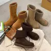 Botas Nuevas de Piel Suave para Invierno 2026 Botas Planas Estilo Martin para Mujer, Populares Botas de Nieve de Uso Bidireccional, Botas Cortas Engrosadas con Forro de Lana para Mujer