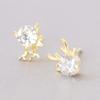 Brincos de uma semana brincos de prata 925 simples moda pequenos brincos de diamante dourado 2022 nova moda atacado