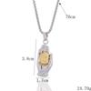 Collar de Buda de Palma Versátil Explosivo de Moda Hombres y Mujeres Benmingfo Dios Guardián Colgante de Aleación Cabeza de Buda Tathagata Bergamota