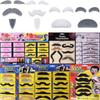 Mascarada de Halloween Bigote Falso Barba Suministros para Fiesta Bigote Navidad Divertido Bigote Falso