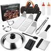 Amazon em estoque internacional aço inoxidável teppanyaki terno cozinhar pá combinação acampamento ao ar livre churrasco ferramentas churrasco