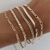 Comércio Exterior Transfronteiriço Terno Joias Pulseira Personalizada Nova Liga Combinação Pulseira Conjunto de Seis Peças Venda Quente