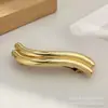Grampo de Cabelo com Design Dourado e Mola para Mulheres, Grampo de Cabelo Elegante e da Moda de Alta Qualidade, Presilha Lateral para Prender Fios Soltos