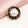 Botões de liga de pérola costurados à mão para malhas femininas de alta qualidade, suéteres, botões com aplicação de diamantes para trench coats e casacos, botões de metal com pé alto
