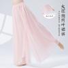Pantalones de Danza Clásica para Mujer, Estilo Nuevo, Estilo Antiguo, Pantalones de Pierna Ancha de Doble Capa, Ropa de Práctica para Actuaciones, Danza Étnica Moderna China, Gasa Fluida