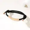 Al por mayor al contado transfronterizo Pulsera de doble cordón multicolor Acero inoxidable Color de impresión y grabado Ajustable Atrás Pulsera de doble cordón
