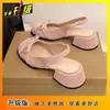 Sandalias de Falda Versátiles Francesas con Lazo Elegantes Sandalias de Punta Abierta para Commuter para Mujer Nuevo Estilo Primavera y Verano 2025