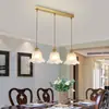 Candelabro de Sala de Estar y Pasillo Estilo Europeo Todo Cobre Estilo Americano Pastoral Combinación para Toda la Casa Lámpara de Comedor Dormitorio Lámparas de Cobre Zhongshan