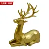 Alce Geométrico Vermelho de Natal Artesanato de Resina para Casa Enfeites Sala de Estar Escritório Decoração de Natal Presentes
