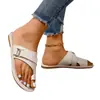 Europa y Estados Unidos transfronterizos 2023 comercio exterior verano nuevo talla grande zapatos de mujer puntera moda tacón plano casual sandalias y chanclas de mujer comercio exterior