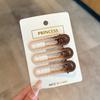 Pasador Dulce de Princesa Estilo Ins con Flequillo Lateral, Pinza para el Cabello Delicada y Versátil, Accesorio para el Cabello de Color Dopamina