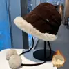 Gorro de Pescador Grueso y Cálido con Forro de Polar de Conejo Sintético para Mujer, Protección para los Oídos con Pompón para Ciclismo al Aire Libre, Sombrero Trapper a Prueba de Frío