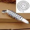 Nuevo Colgante de Maldición Shurangama Pie de Plata Collar para Hombre Colgante de Mantra de Seis Caracteres Personalizado Tendencia Caja Gawu Bala de Plata
