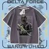 Roupa sem marca Camiseta de Manga Curta Força Delta Modelo Novo 2026 para Crianças Meninos Algodão Puro Top Força Delta