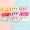 Acessórios para Capa de Celular, Acessórios de Resina, Cola Creme, Tags de Letras em Inglês para Bebê, Presilhas de Cabelo DIY, Patches Decorativos para Cabelo