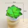 Plantas Artificiais Suculentas em Vasos Pronta Entrega com Vasos de Plástico Cerâmico Imitação Tipo Diamante, Decoração para Casa e Ornamentos para Paisagismo Populares Transfronteiriços Atacado